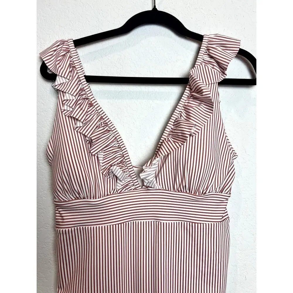 NWT: H&M One Pice Swimsuit Striped Size Large